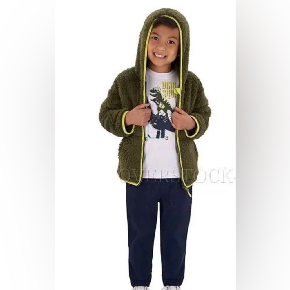 NWT New Member's Mark Boys Cozy Jacket shirt & joggers Set,
